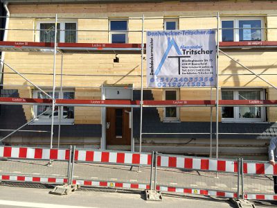 Schieferfassade mit 20x20 Eckenschnitt